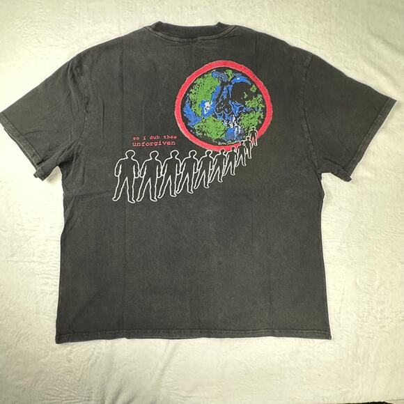 Metallica Vintage Styled Washed Black Band Tee - Graphic Rock T-Shirt, 90s Style - Picture 4 of 6